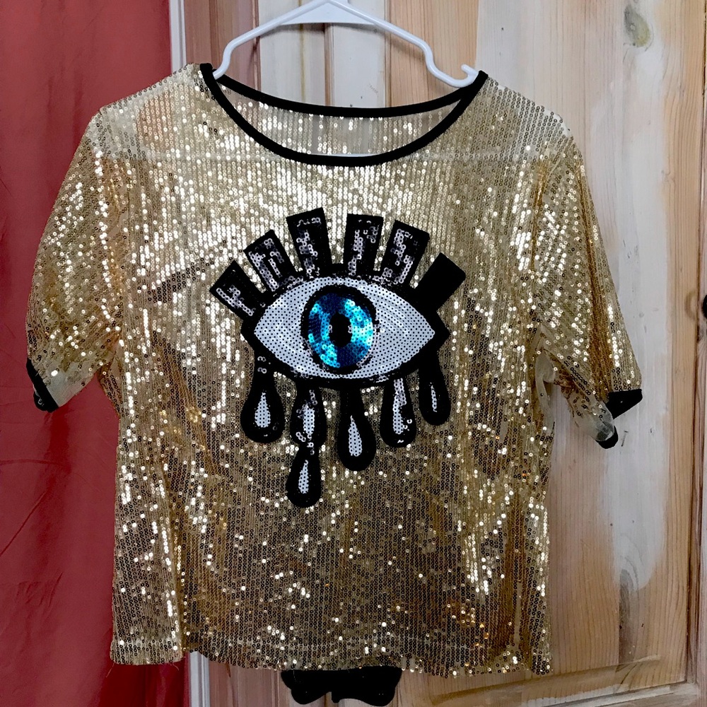 Sequin Crop Top